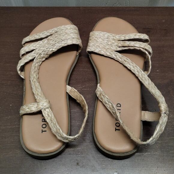 Torrid Women's US Size 7.5W Wide Width Tan Woven Jute Slingback Pull-On Sandals - Picture 1 of 6
